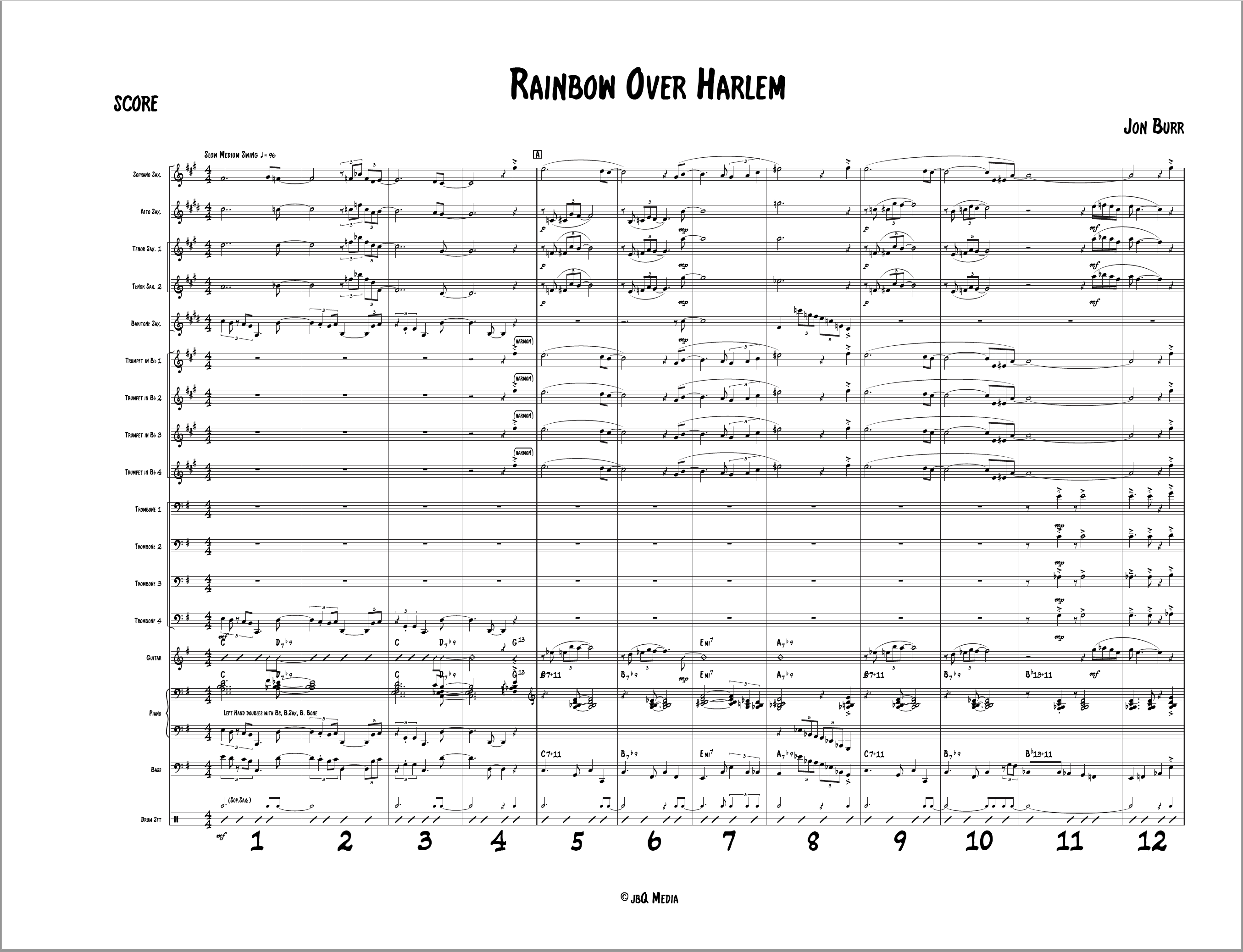 Rainbow Over Harlem | Score and Parts for Big Band
